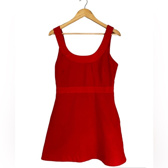 Anthropologie Maeve Sleeveless Scoop-Neck Mini Cocktail Dress Red size 10 - Picture 5 of 13